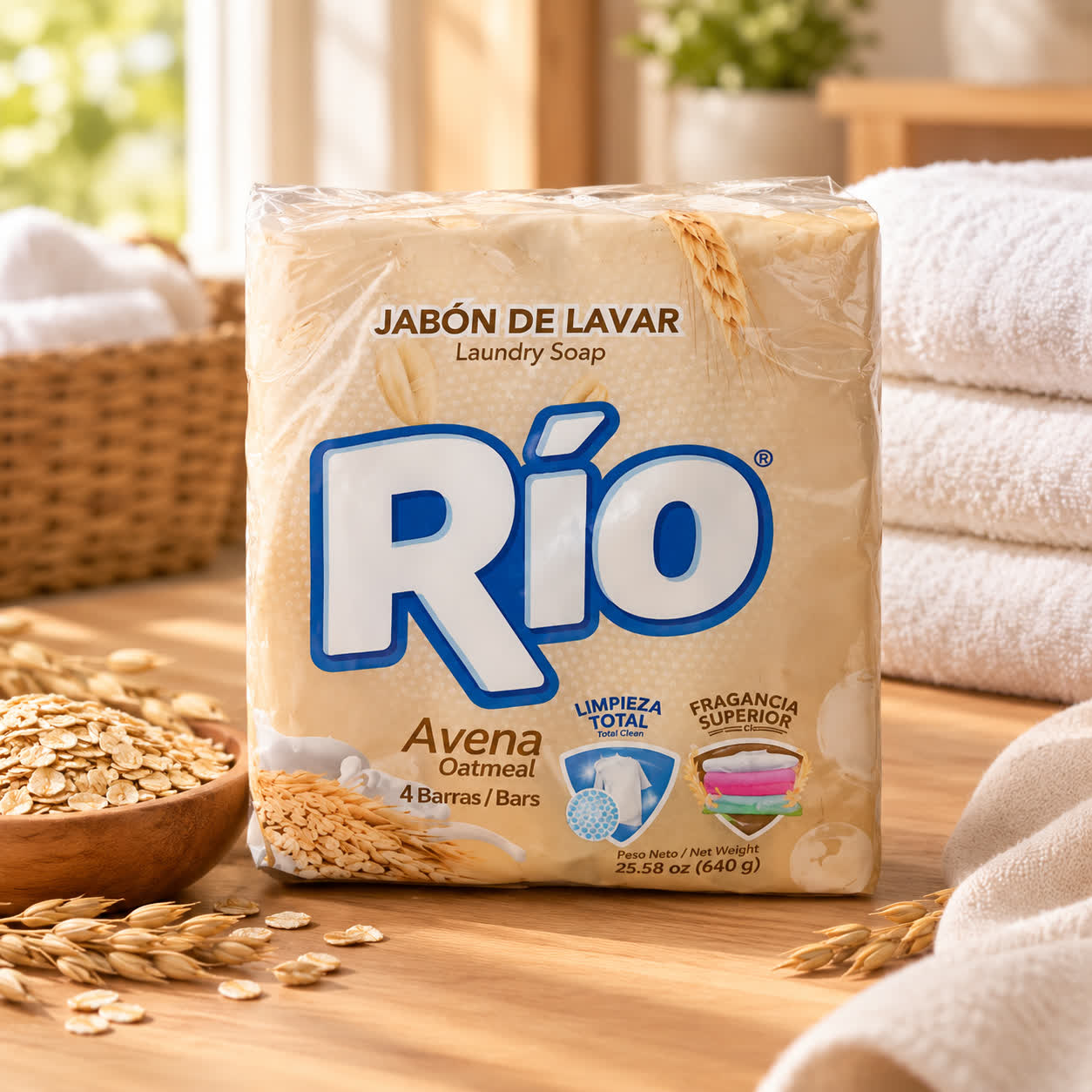 Jabón de Lavar Rio de Avena (4x210g), 640g