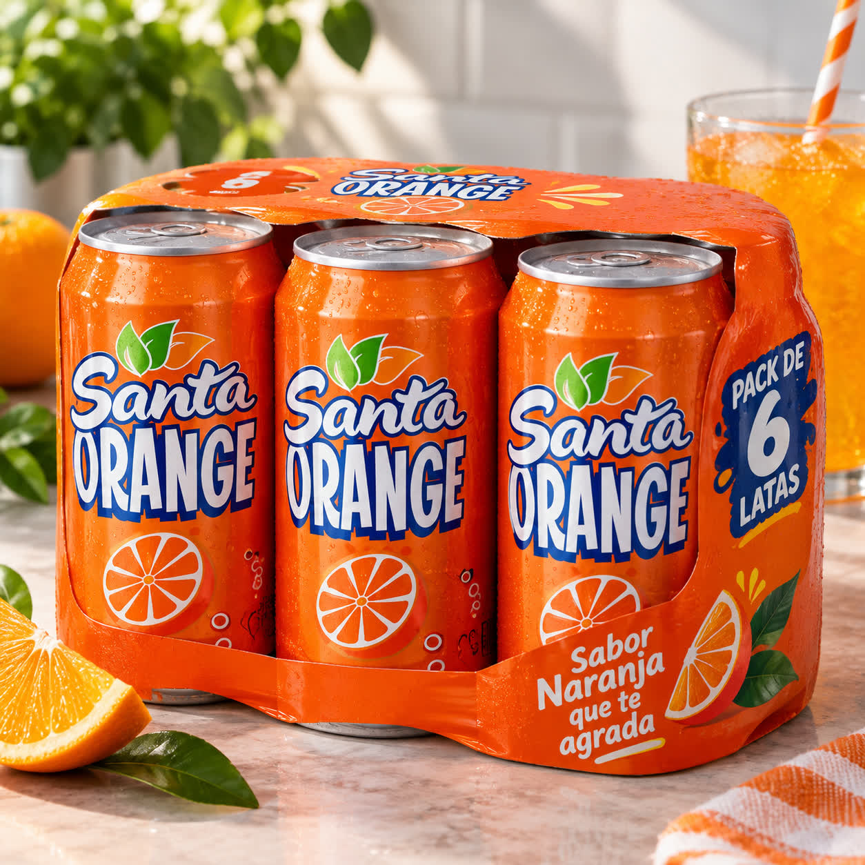 Refresco Pack de 6u Santa de Naranja