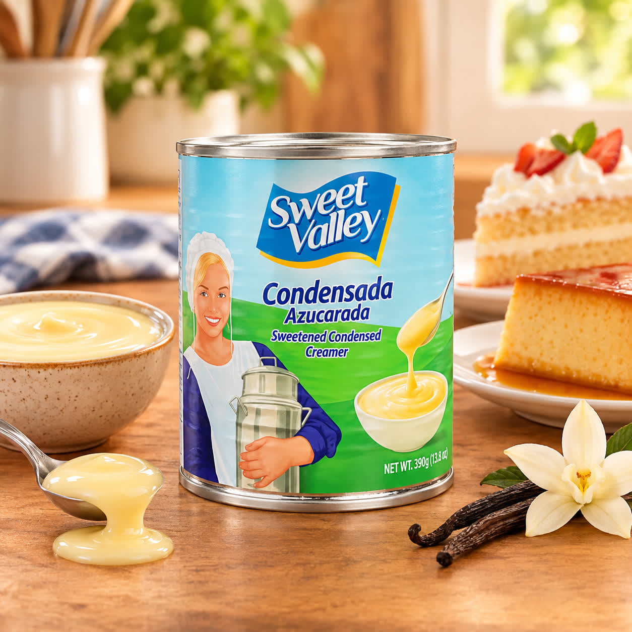 Leche Condensada Sweet Valley, 390g