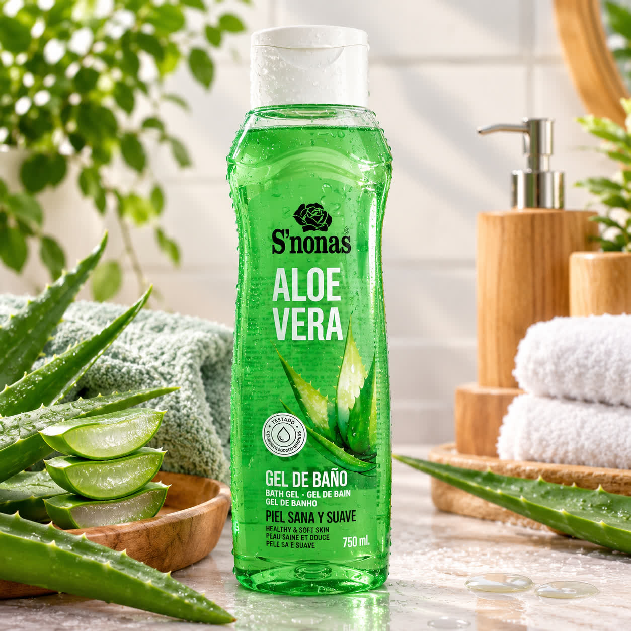 Gel de Baño S'Nonas Aloe & Vera, 750ml