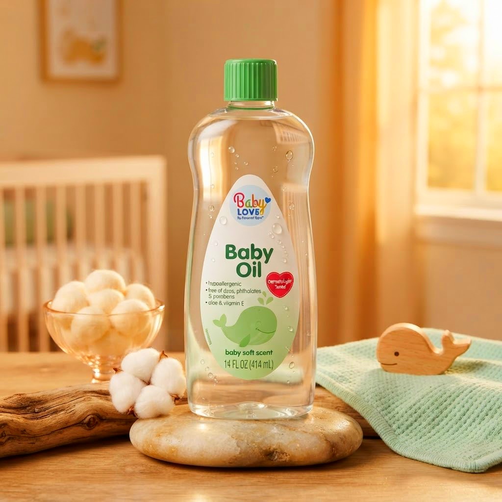 Aceite para Bebé (Aloe y Vitamina C) Baby Love,414ml
