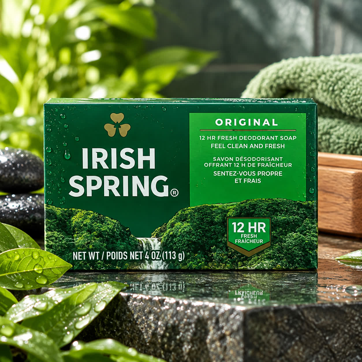 Jabón de Tocador Irish Spring, 113g