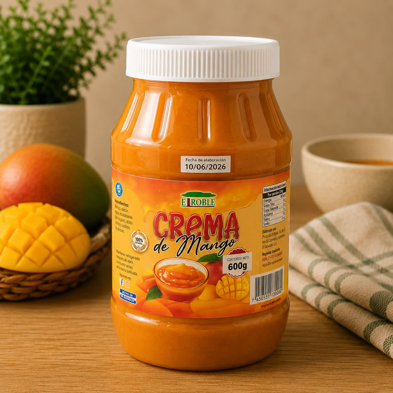 Crema de Mango el Roble, 600g