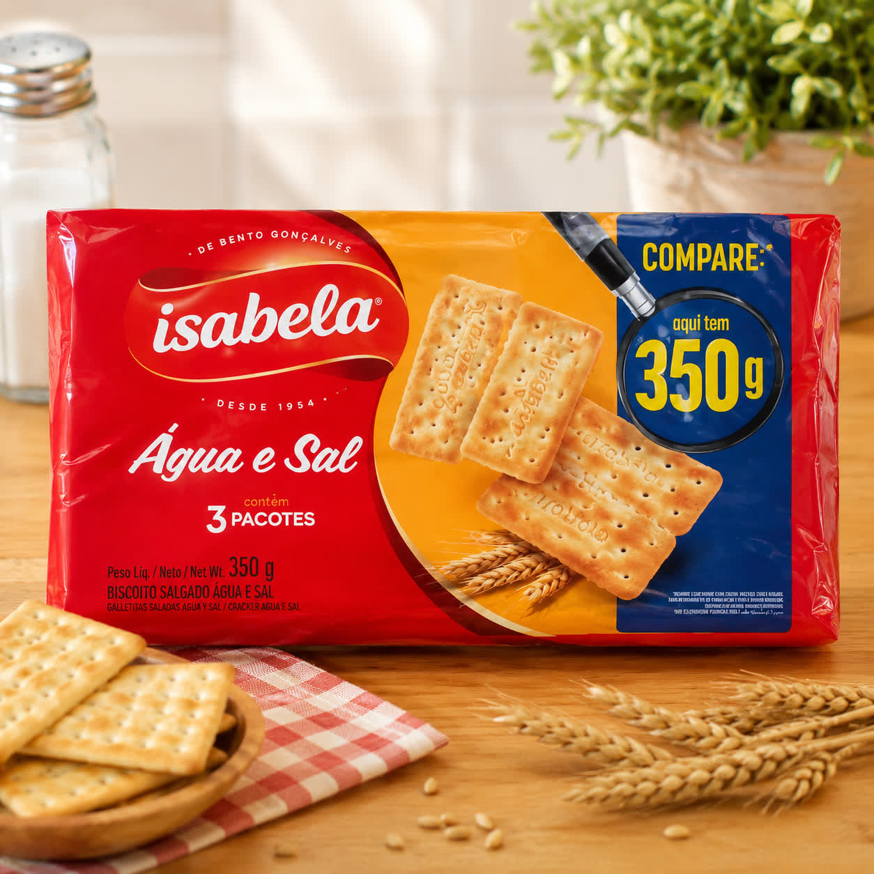 Galletas Cracker Agua y Sal, 350g